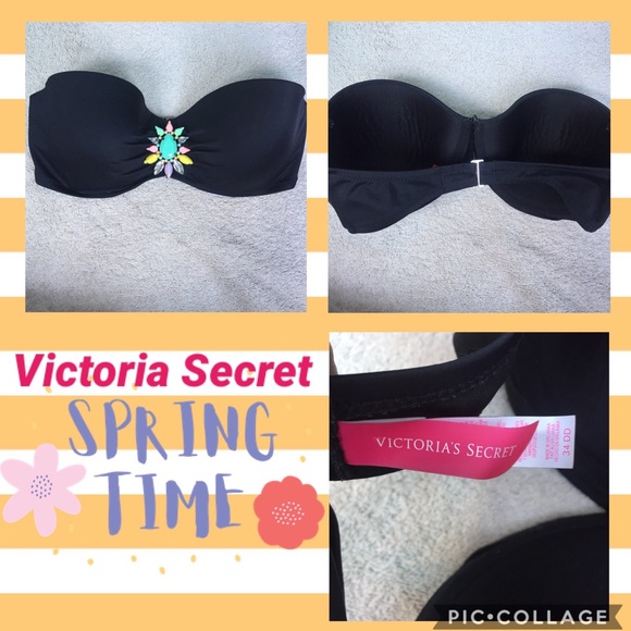 Victoria's Secret Other - 👙VICTORIA SECRET BLACK BIKINI TOP SIZE 34DD.👙